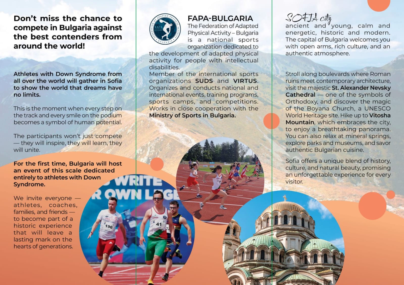 2026 World Down Syndrome Athletics Championships – Sofia, Bulgaria